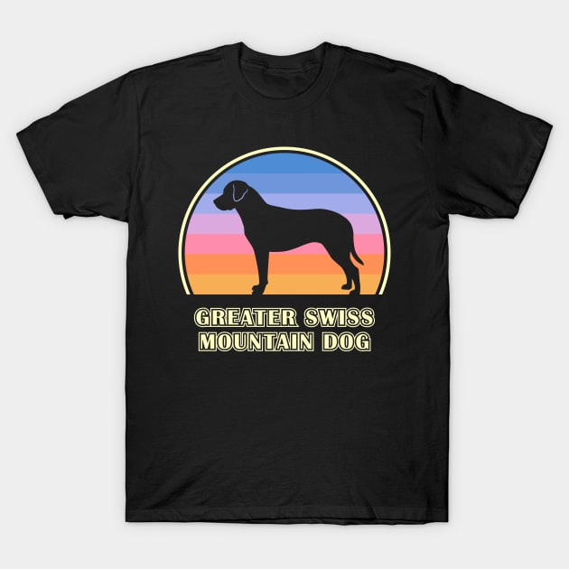 Greater Swiss Mountain Dog Vintage Sunset Dog T-Shirt by millersye